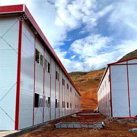 岩棉板防火板房 幕墙彩钢房 芳林内置走廊可移动活动房生产厂家