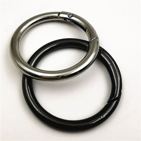 供应锌合金弹簧圈 ZP/卓芃 开口圆环钥匙扣箱包织带圆形挂扣金属铁环