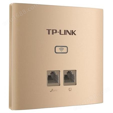 TP-LINK TL-AP300I-PoE 薄款香槟金方  300M无线面板式AP
