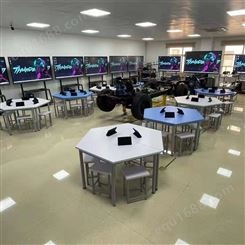 智学校园  广西教室电脑桌 校园多边形电脑桌供应商 可定制
