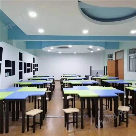 智学校园美术桌 辅导桌 早教中心课桌椅 免费设计安装