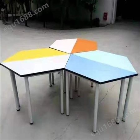 智学校园美术桌 辅导桌 早教中心课桌椅 免费设计安装
