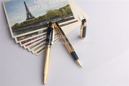 土豪金 金属圆珠笔 广告礼品笔 酒店用笔 可加印LOGO 两支装 礼品对笔套装定做