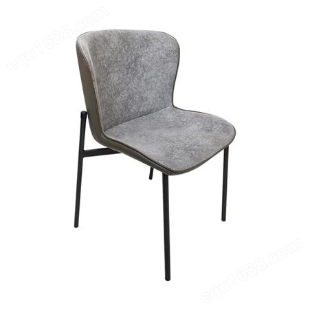 鼎富DF312简约餐桌椅高档PU皮质椅子素碳钢铁艺咖啡厅休闲椅