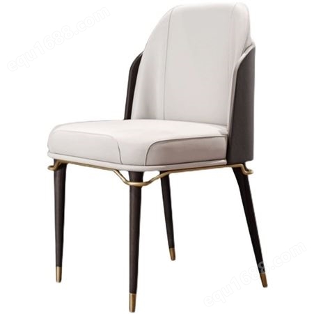 意式轻奢餐椅金属简约皮质靠背椅家用书桌椅鼎富DF-002