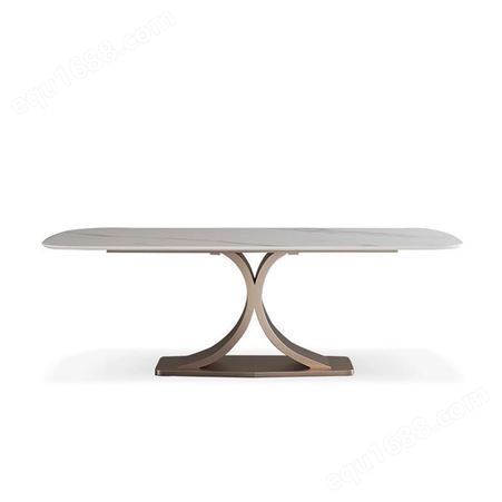 意式轻奢岩板餐桌家用小户型现代简约长方形饭桌椅组合鼎富DF-556