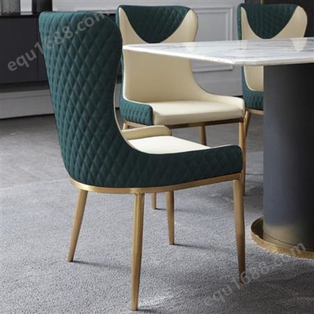 鼎富DF085餐椅北欧餐厅镀金椅子靠背凳子休闲酒店椅