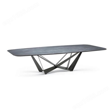 鼎富大理石长方形餐桌可定制家用餐厅餐桌椅DF-281