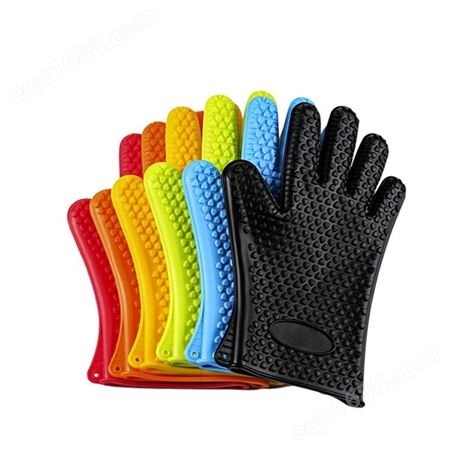 厂家来图来样开模定制硅胶隔热手套 环保食品级硅胶手套 厨房多功能硅胶手套