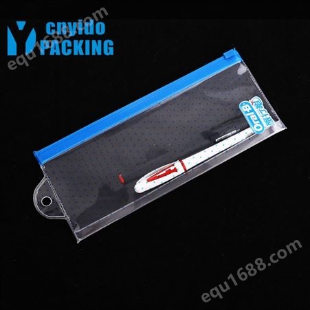 直销透明EVA拉链袋 EVA挂子插底拉链印刷袋定制 透明EVA笔袋定做