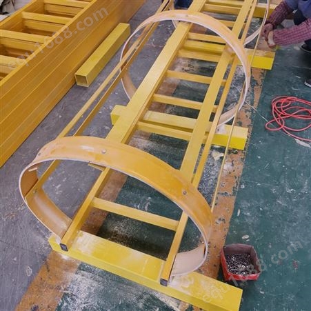 鑫润飞 玻璃钢梯子 玻璃钢立井直爬梯 带护笼爬梯生产厂家