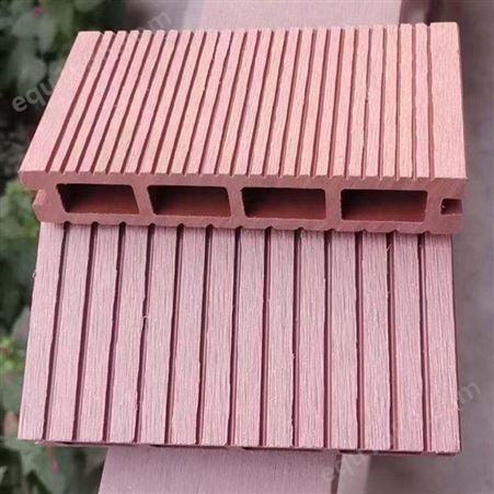 山东临沂木塑地板生产厂家140*25方孔户外木塑地板现货销售