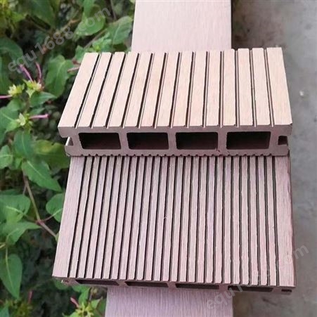 山东临沂木塑地板生产厂家140*25方孔户外木塑地板现货销售