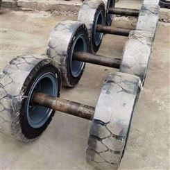 CHINA QIYU成套拖车隧道台车轮胎 可加长加粗车轴总成实心胎