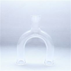 央迈科技 玻璃U型具下嘴 DN100方边平口 可定制玻璃管道