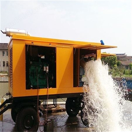 市政排水应急排涝10寸8寸四轮拖车水泵设计合理性能可靠