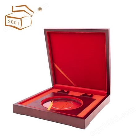 订做红色纪念币礼品盒 精致纪念章包装盒 钱币盒