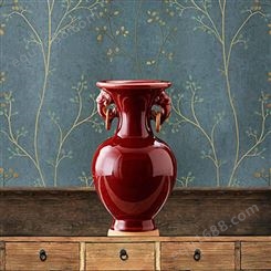 景德镇陶瓷小花瓶 家用插花中式家居装饰品客厅工艺品摆件