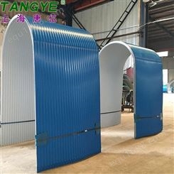 上海彩钢板皮带防尘罩 唐亿公司制作防雨罩 800型号镀锌防尘罩