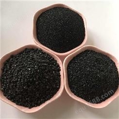 厂家直供高硬度金刚砂 喷砂除锈用亮黑砂 水族垫底用黑色石英砂