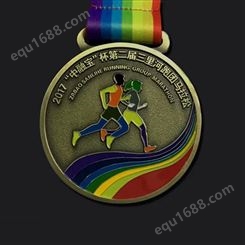 学校运动会奖牌定制 马拉松金属金银铜荣誉运动奖章定做订制