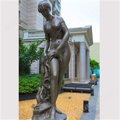 别墅人物雕塑  室外欧式铜雕像摆件定做