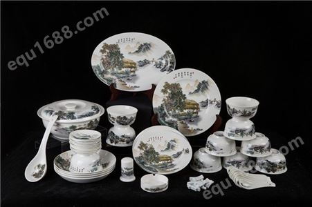陶瓷礼品工厂 陶瓷礼品工厂 定做陶瓷礼品碗具套装 盛容