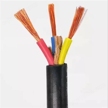  弘泰线缆一枝秀 铜芯橡胶防水软电缆YC3*4+2