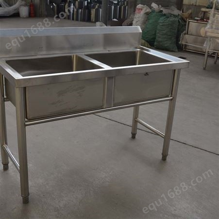 商用不锈钢水槽带支架 天津食堂洗菜盆洗碗池