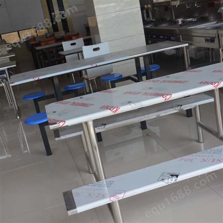 公司餐厅不锈钢食堂餐桌椅 西藏不锈钢快餐桌椅批发定做
