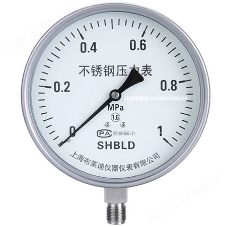 BLD布莱迪普通压力表 机械隔膜高压耐腐蚀耐震