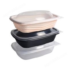 一次性塑料圆形外卖汤碗 黑色吸塑加厚外卖打包碗 意点森昂