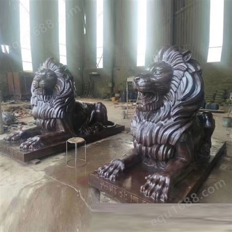铸铜水牛雕塑定做 狮子抽象艺术景观设计制作经久耐用