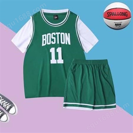 科比24号假两件篮球服 长春 男女詹姆斯湖人 球衣 套装短袖定制班服篮球衣