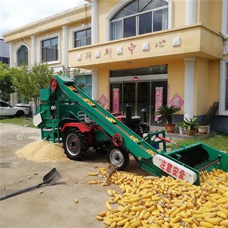 河南 农民好帮手多缸拖拉机后置玉米脱粒机 脱粒干净