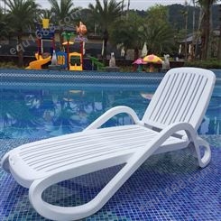 舒纳和JK0泳池躺椅2019新款ABS白色塑料沙滩椅躺椅绿色环保结实耐用