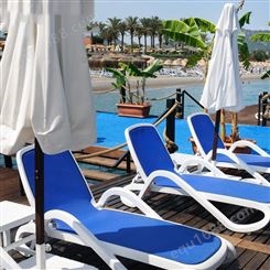水世界户外沙滩椅JK02蓝色特斯林网布泳池躺椅水上乐园沙滩椅