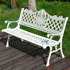 舒纳和户外休闲双人位铸铝公园椅 欧式复古铸铝公园椅 公园椅厂家 塑木公园椅