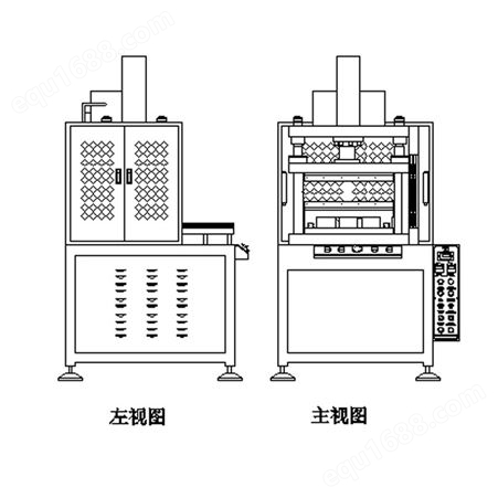 东莞四柱三板式结构推拉式热压油压成型机制造热压设备