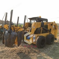 装载式多用途起树机 四瓣式挖坑移树机 快速断根挖树机价格