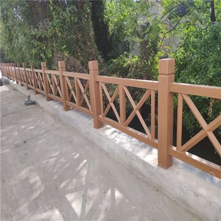 肖氏 拱桥装饰仿木栏杆 纹理清晰防护栏  