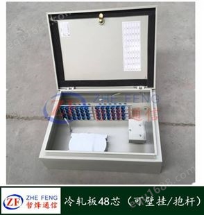 ZF-48冷轧板48芯光纤分纤箱楼道分纤箱宁波哲烽厂家产品、