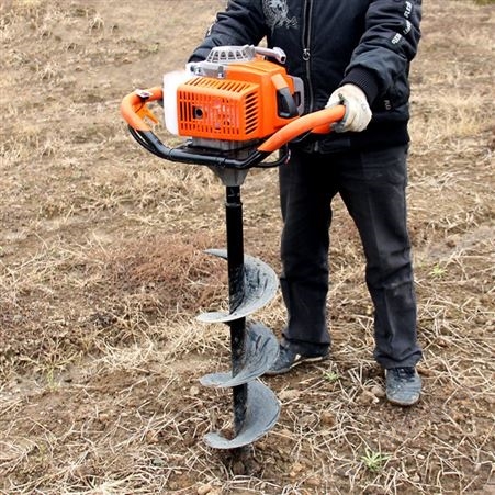 栽树地钻机 便捷式小型钻洞机 双人操作7.5马力挖坑机 打洞机