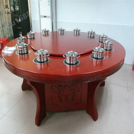 岚慧实木排行榜电动餐桌转盘   圆桌八人尺寸规格