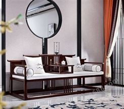 罗汉床新中式实木沙发现代禅意客厅小户型推拉贵妃榻支持定制