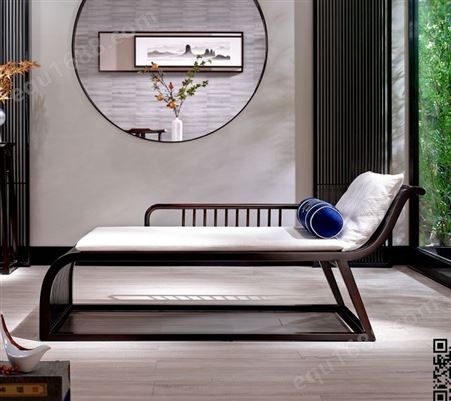 罗汉床新中式实木沙发现代禅意客厅小户型推拉贵妃榻支持定制