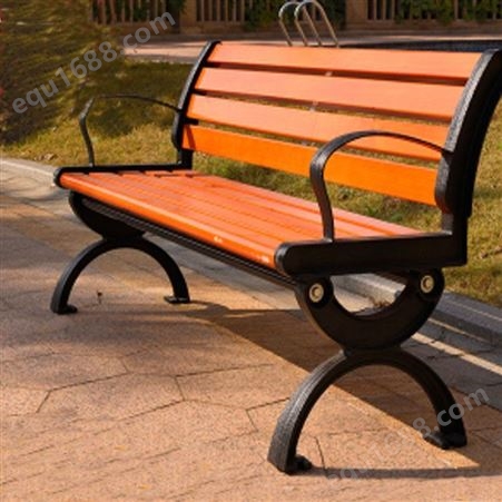 盛唐厂家批发公园椅 实木长条椅 园林广场休闲座椅定制加工