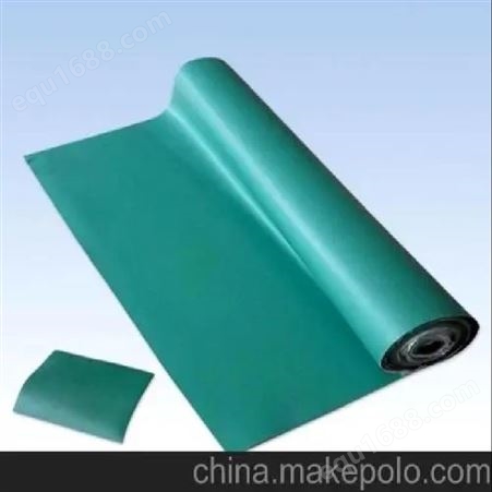 2mm防静电绿胶板 绝缘橡胶板 防滑橡胶台垫 抗静电胶皮