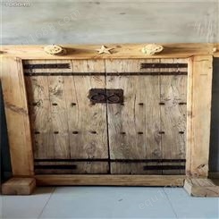 厂家订做老榆木门板桌面 风化老榆木门板材 复古榆木旧家具 源聚商贸
