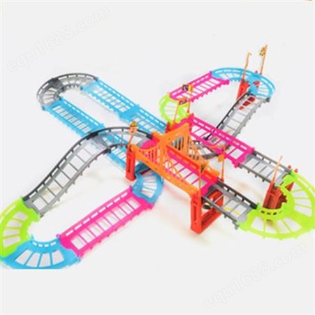 [爸同款]电动轨道车 diy玩具 儿童电动轨道玩具双伟